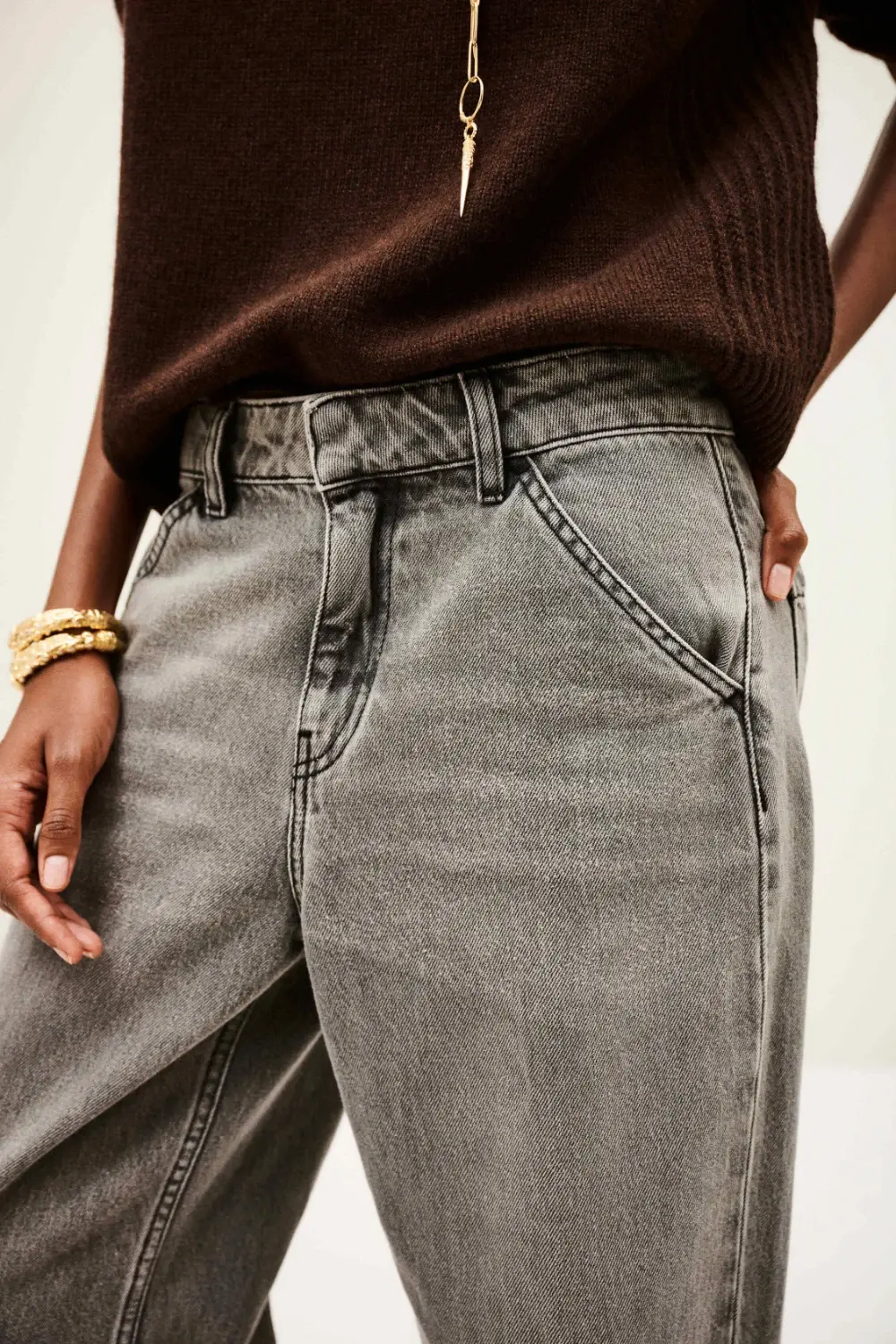 Ba&sh - ג’ינס Vecchi – 1H25VECC_GREY – 2