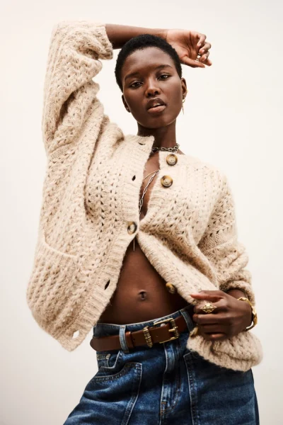 Ba&sh - קרדיגן Bosic – 1H25BOSI_BEIGE – 1