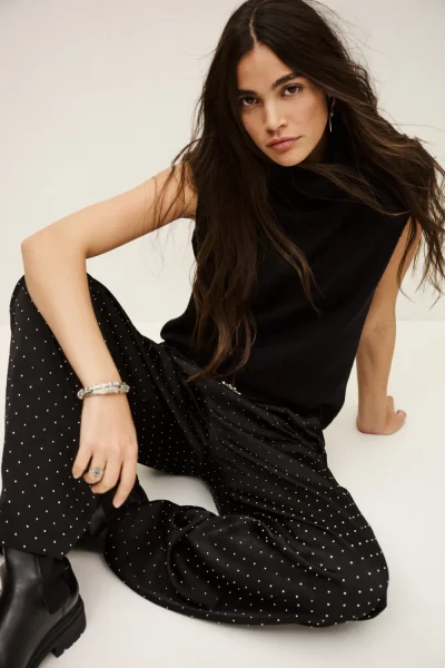 Ba&sh - מכנסיים Deloy – 1H25DELO_NOIR – 1