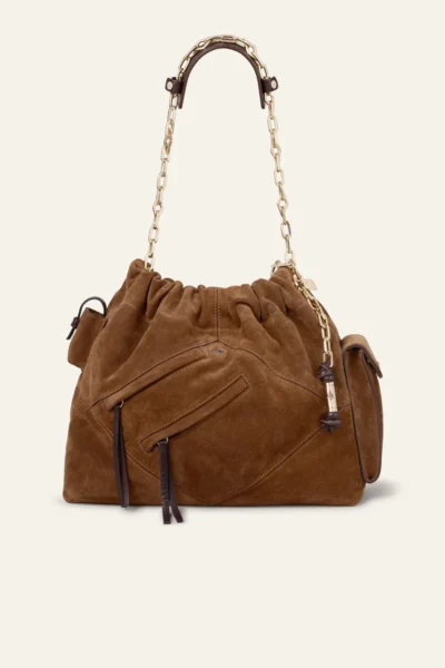 BAG M SUEDE JUNE TOTE MULTIPOCKETS MARRON – 2H26CFMP_MARRON – 1