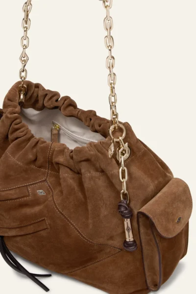 BAG M SUEDE JUNE TOTE MULTIPOCKETS MARRON – 2H26CFMP_MARRON – 2